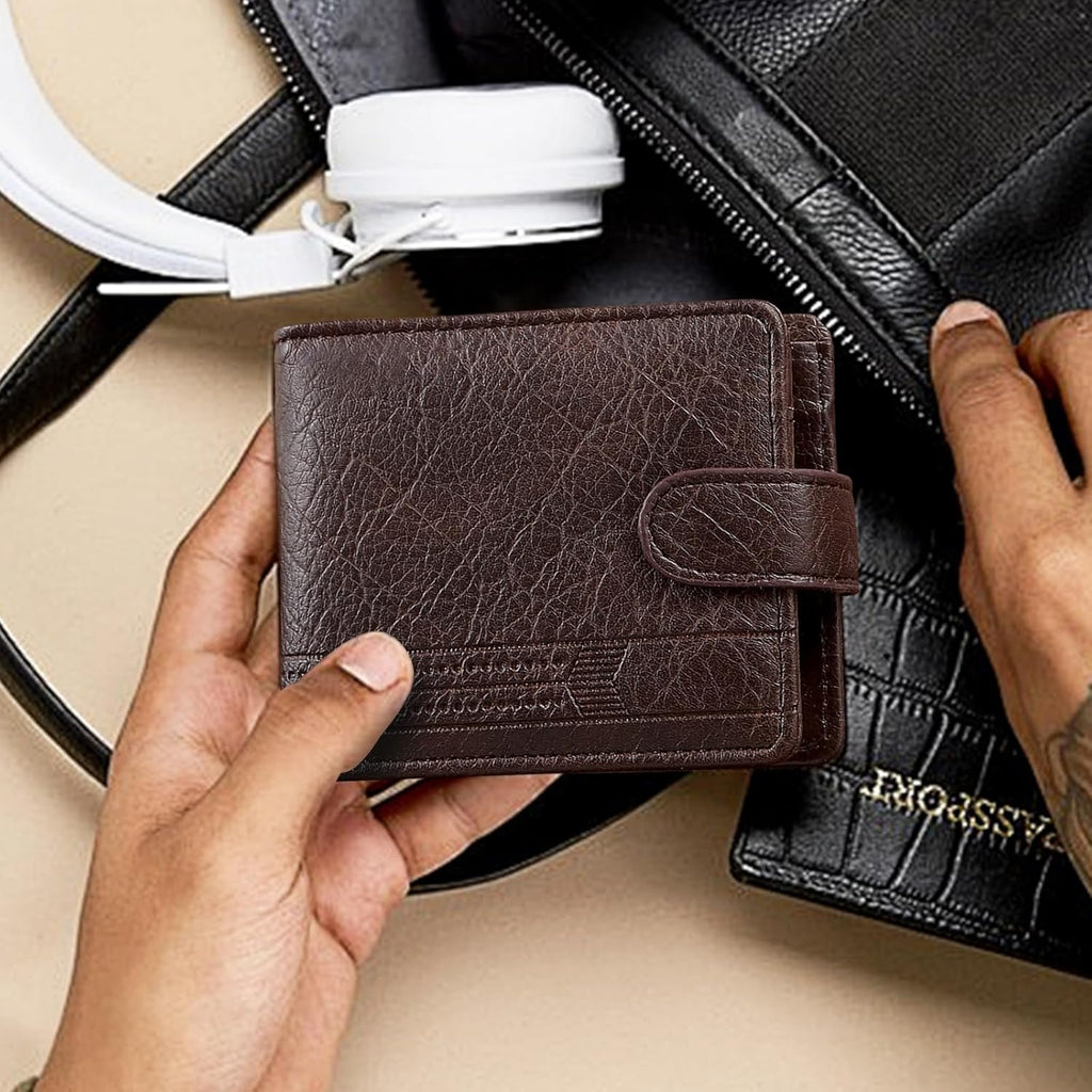 Men's Wallet, Soft Leather, Bifold, Brown