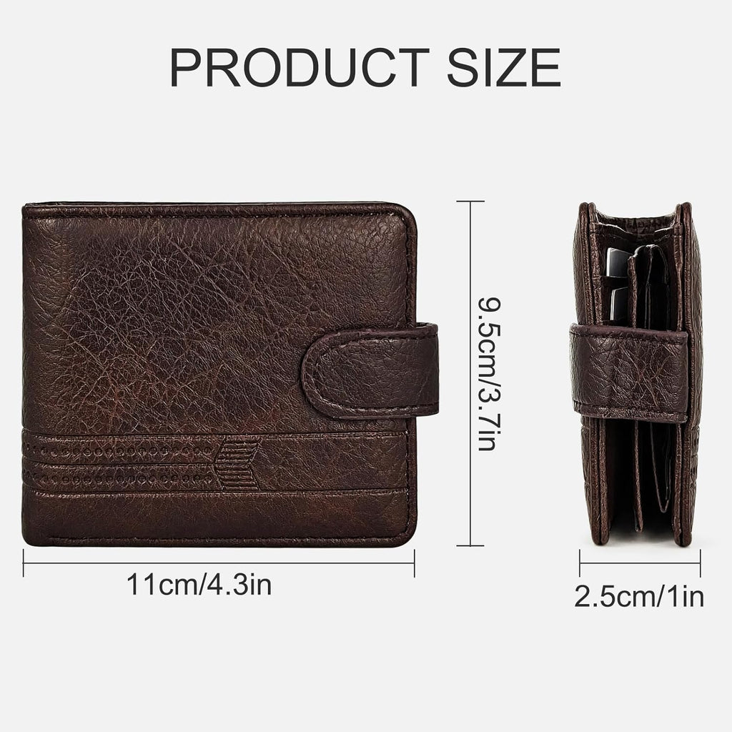 Men's Wallet, Soft Leather, Bifold, Brown