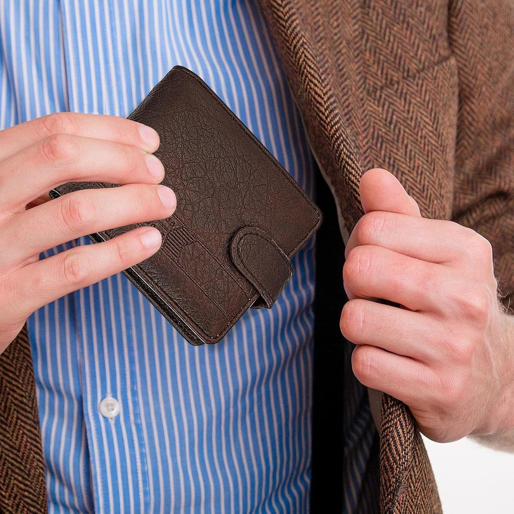 Men's Wallet, Soft Leather, Bifold, Brown